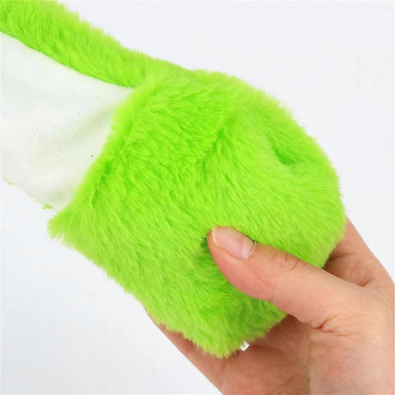 Frog Hat with Ears Moving Jumping Pop Up Beating Hat Plush Toy Cosplay Dress Up Holiday Christmas Funny Gift for Kids Boys Girls