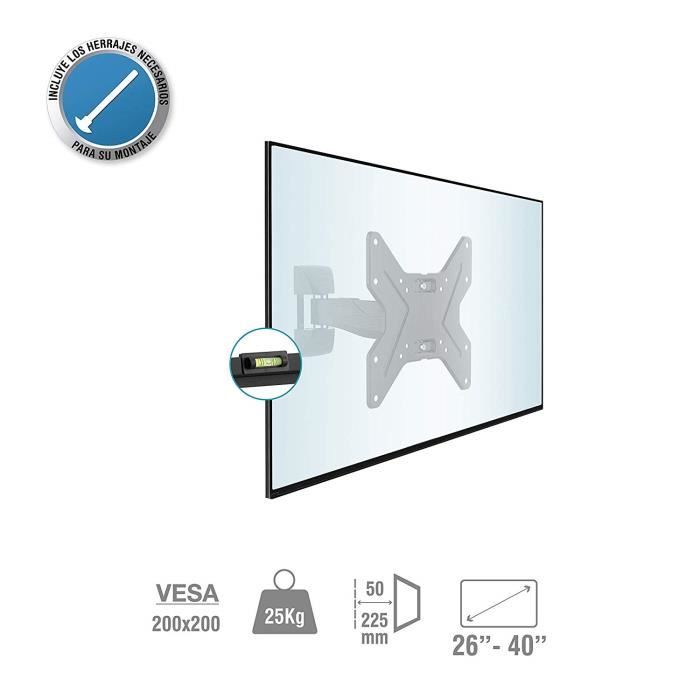 TM Electron Tmslc282 – Support Mural Universel Pour Télévision, Couleur Noir 1589