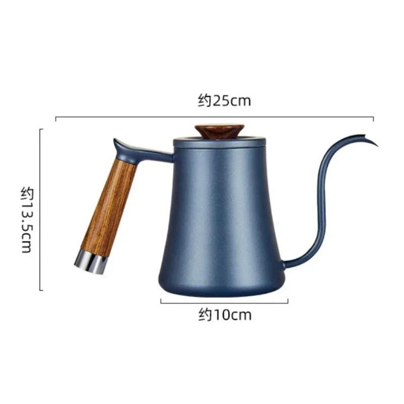 Czajnik do kawy 600 ml Stal nierdzewna Długa szyjka Cienka szyjka Ekstraktor do kawy przelewowej Espresso Herbata Mlecznik Akcesoria do kawy