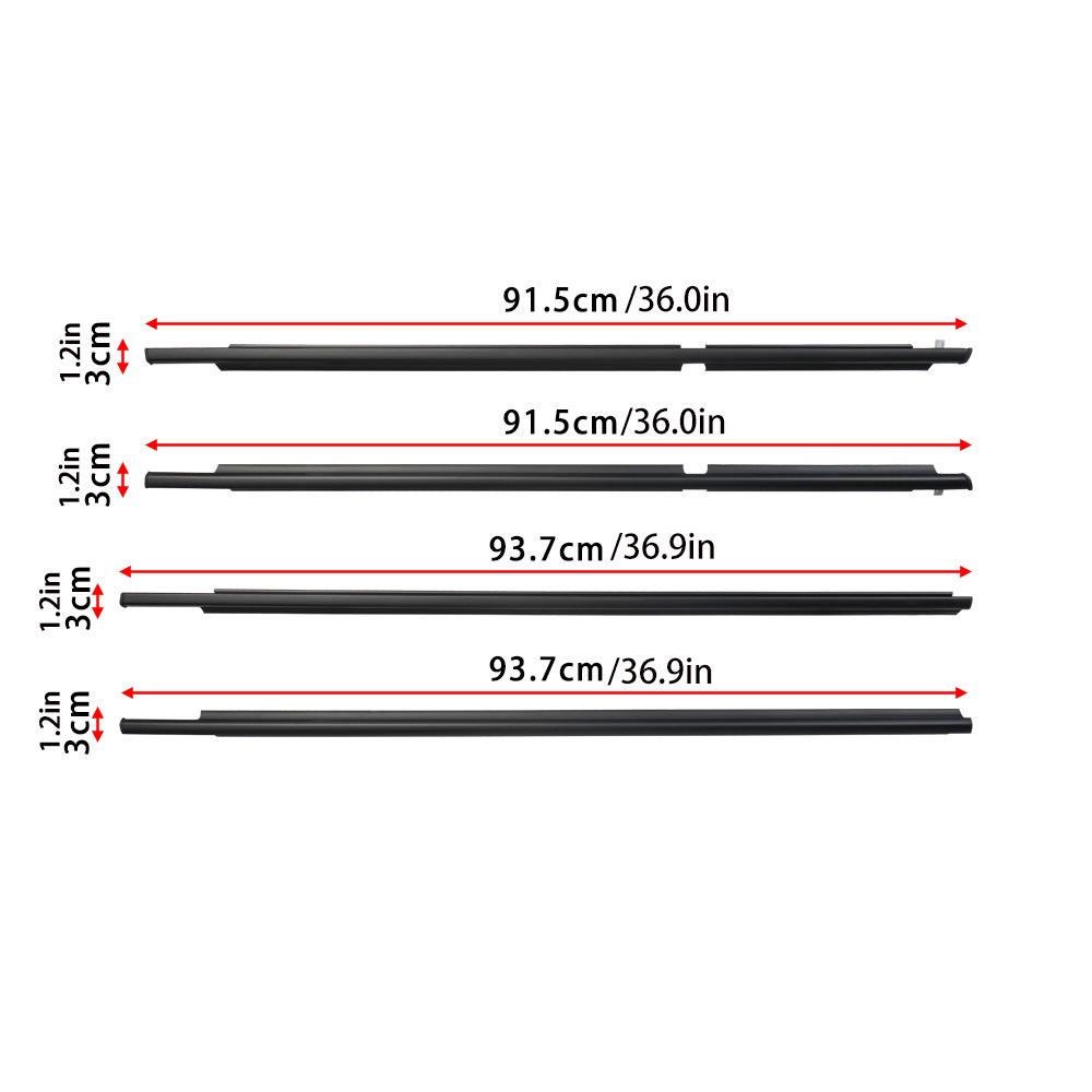 4-Piece Sealed Window Trim for Toyota 4Runner (2003-2009) Models, Part Numbers: 68161-35060, 68162.