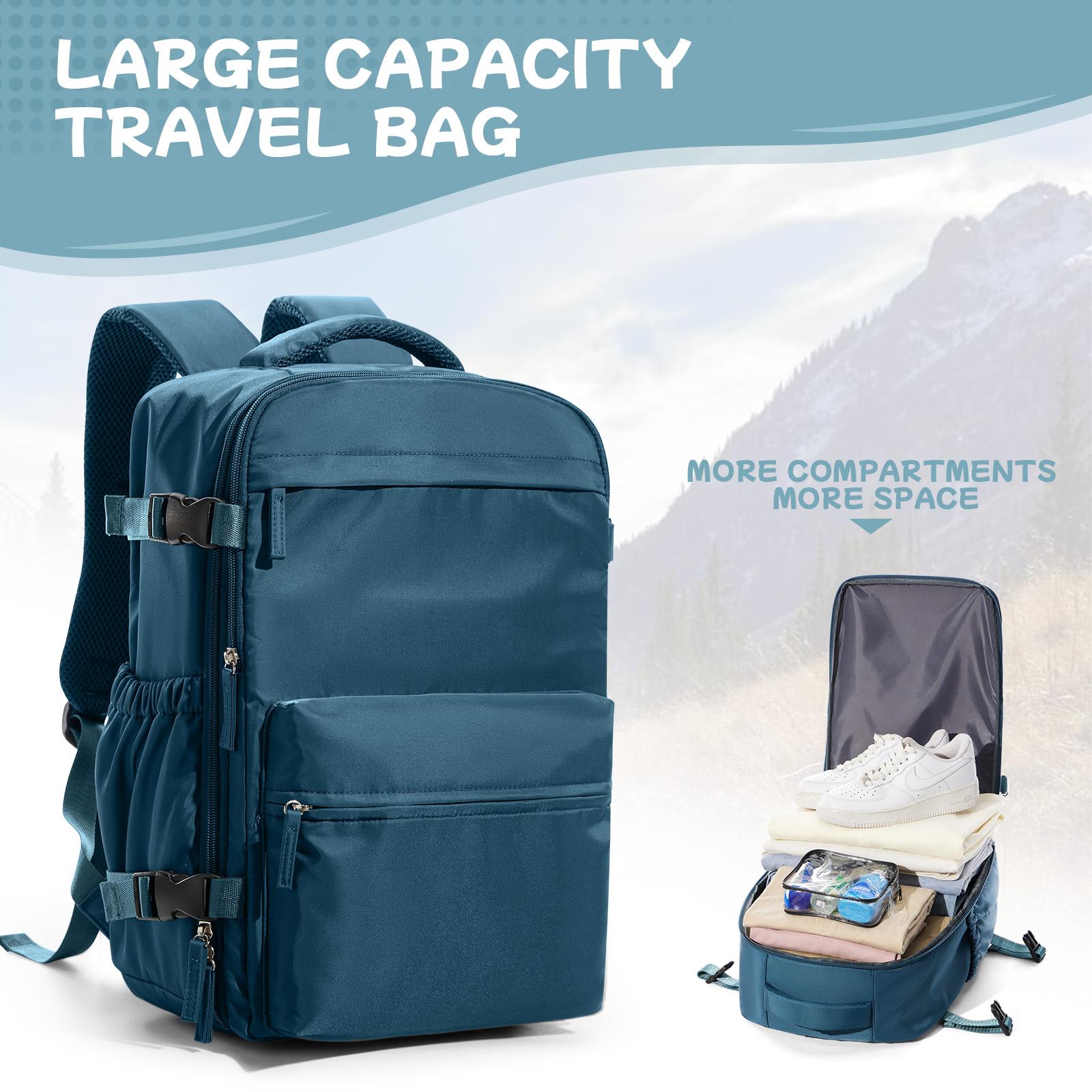 

30L Рюкзак для активного отдыха, Сумка для ноутбука, Дорожный рюкзак для мужчин и женщин, Рюкзак с защитой от кражи и вакуумной компрессией, Бизнес-рюкзак для школы Backpack павлин голубой