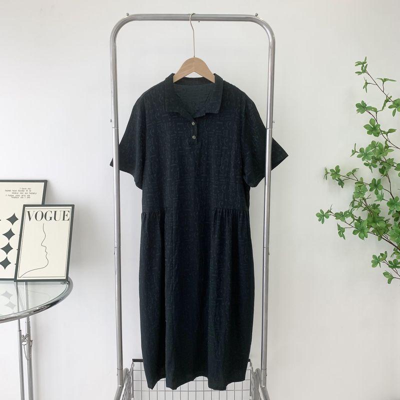 Spring and Summer New Arrival Silk Dress A- line Style Pure Color Jacquard Fashion Skirt Plus Size Slim Looking Women's Mid Length Long Length Skirt