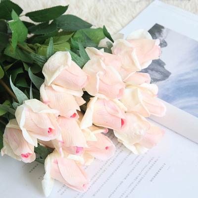 Charm Fake Rose Birthday Real Touch Pink Gift Valentine's Day Garden Decoration Home Decoration Wedding Bouquet Flower Artificial Flowers Latex