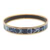 Used HERMES bracelet Emaille PM metal 22.2g blue purple Gold Plated