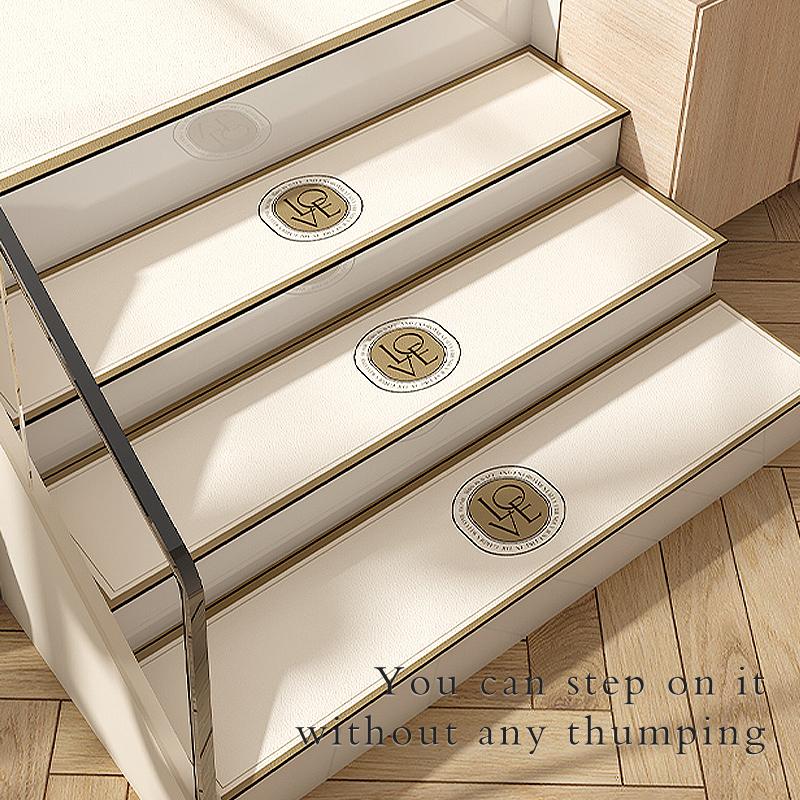 Self-adhesive Stair Mats Step Anti-slip Rugs Stairs Carpets Home Living Room Decor Floor Stair Steps Protection Cover Pad Indoor