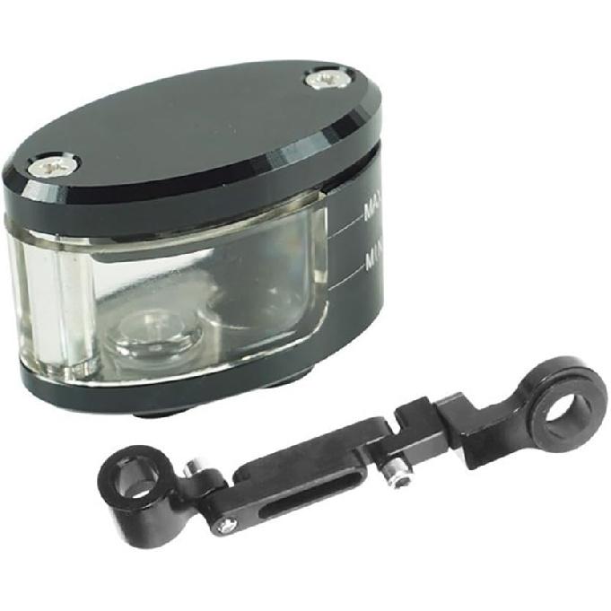 2pcs Motorcycle Brake Clutch Master Cylinder Fluid Reservoir Tank Oil Cup Universal for Motorcycle Motorbike Scooter (Black)