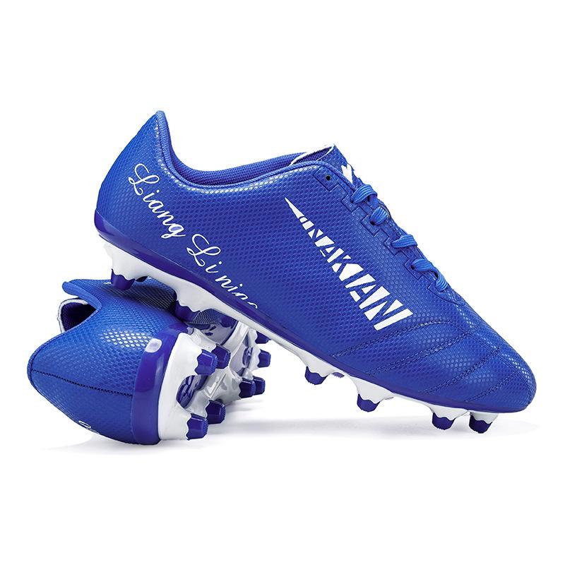Direct Sales of New Children's Football Shoes Men's and Women's Low-top Spikes Rubber Grass Sneakers Sports Training Shoes