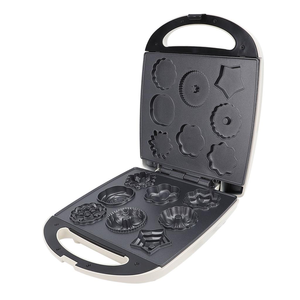 Cookie Maker 8 Hole Multi Shapes Non Stick 1000W Double Sided Heating Breakfast Machine for Pancake