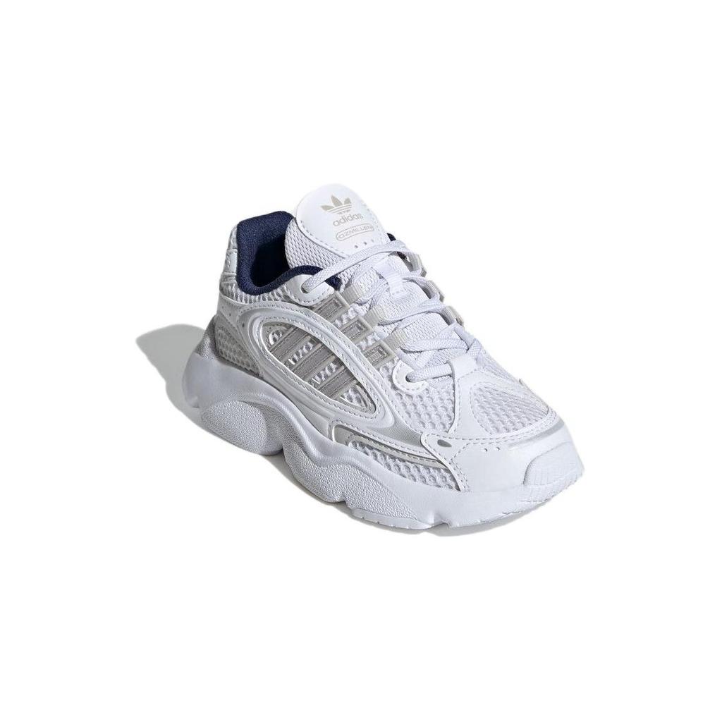 adidas Ozmillen Elastic Lace J White Bright Blue Kids Sneakers Cloud-White Grey-One IE5558