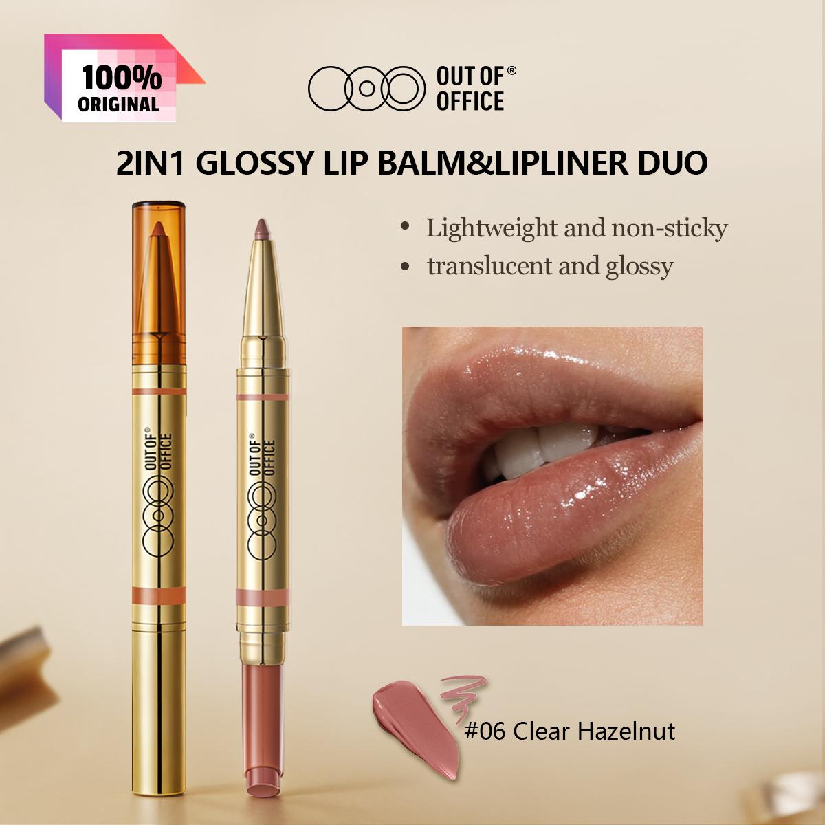 

OUT OF OFFICE 2IN1 GLOSSY LIP BALM&LIPLINER DUO 1.3g+300mg/0.056oz 06 Clear Hazelnut