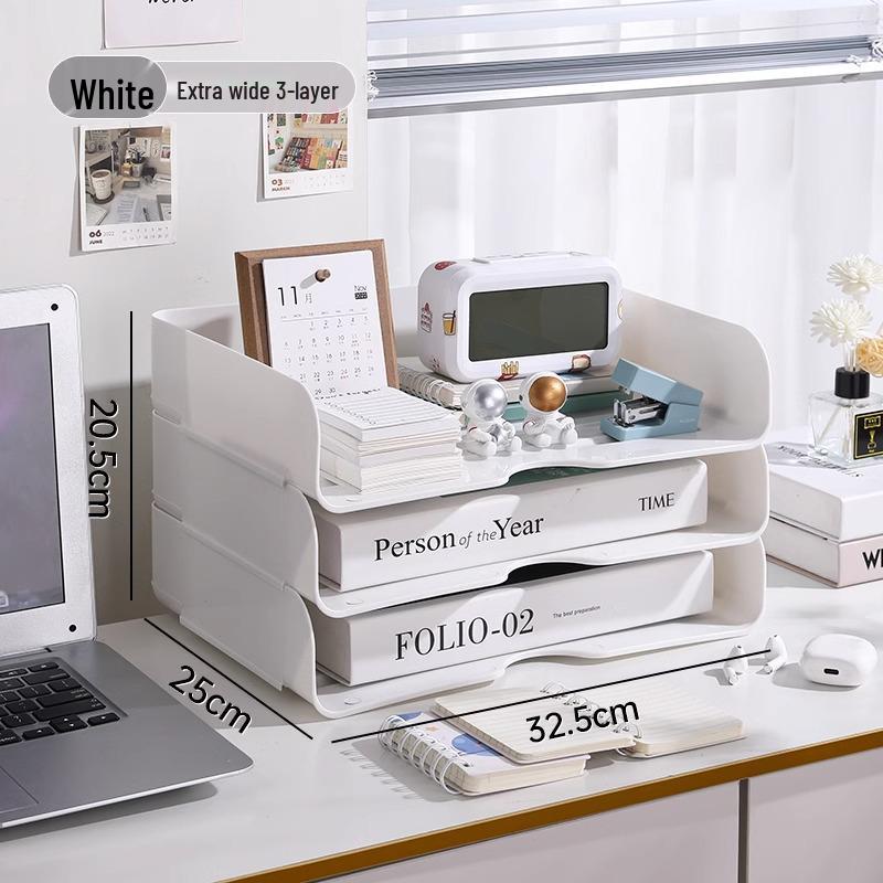 A4 Stackable Desktop File Organizer and Student Stationery Drawer