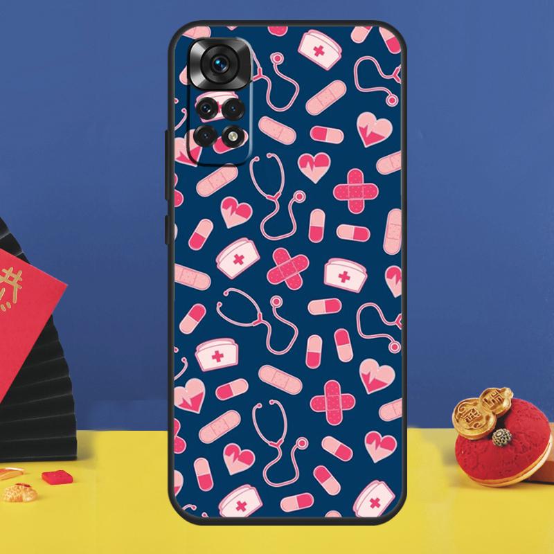 Medical Medicine Nurse Pattern Phone Case For Xiaomi Redmi Note 14 Pro 12 11 9 10 13 15 Pro Plus 10C 12C 13C 14C 15C Cover