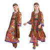 Kids Hippie Costume 1960s Retro Disco Outfit Country Singer Stage Performance Flower Power Groovy Vintage Themed Look