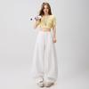 2026 Spring Unisex White Wide-Leg Tencel Lyocell Pants with Elastic Waist - Super Soft & Versatile Casual Wear