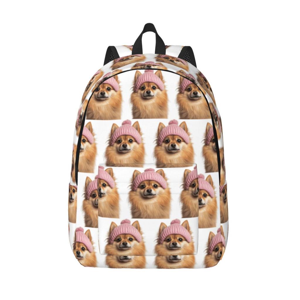 Pomeranian Dog And Moon Halloween Backpack Hot Sale Daypack Large Capacity BookBag School Bag Shoulder Bags for Men Women
