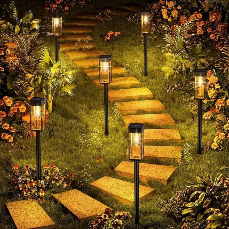 2/4/6Pcs Solar Lawn Lights With IP44 Splash-Proof Rating They Come With LED Courtyard Ground Plugs And Christmas Halloween Decorations