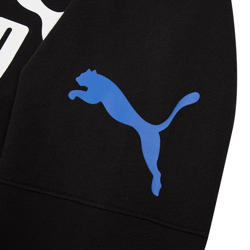 PUMA Power Colorblock Hoodie With Solid Logo Print Men Tops Black 676667-56