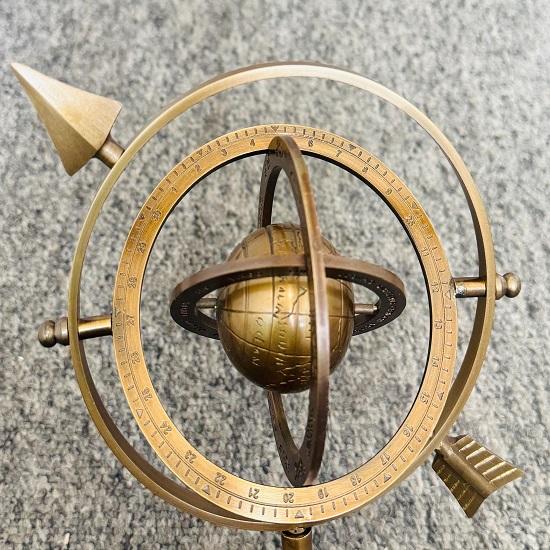 Style Brass Armillary Sphere With Arrow Nautical Maritime Engraved Globe