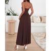 Summer Dresses For Women Strapless Ruched Tube Top Beach Vacation Dress Pockets