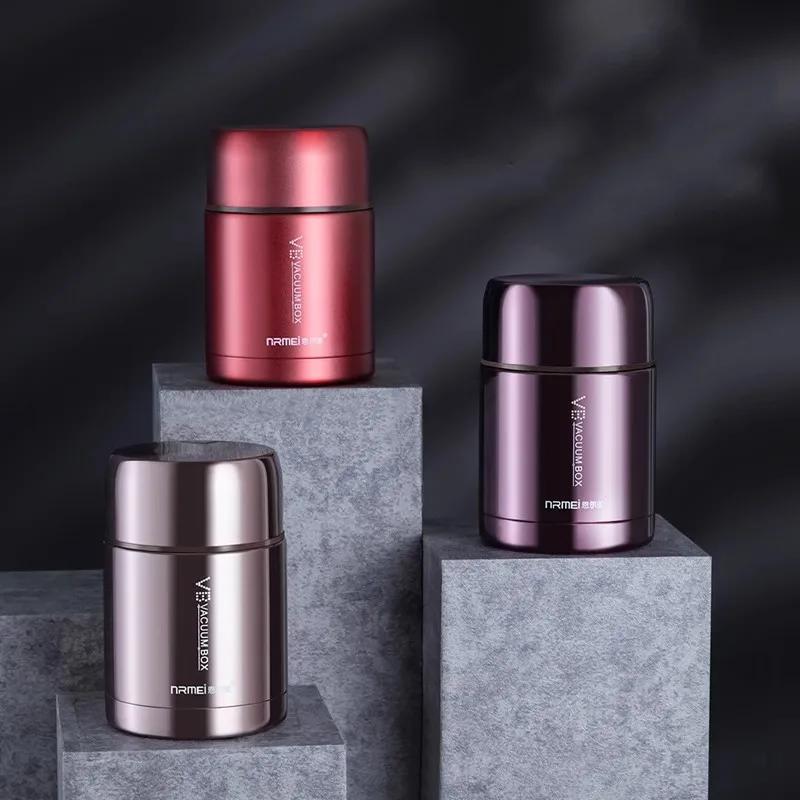 600/800/1000ml Food Thermos, 316 Stainless Steel Vacuum Insulated Food Jar With Spoon Kid Lunch Box with insulated carry bag