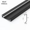 0.5m/1m H40/50/65mm LED Baseboard Bar Light Aluminium Profile Channel Metal Wall LED Skirting for Corridor Strip Linear Lamp