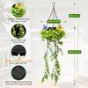 2pcs Solar Hanging Garden Lights, With LED Butterfly Hanging Ivy Vine Fake Leaves Decor IP65 Waterproof for Garden Wedding Decor