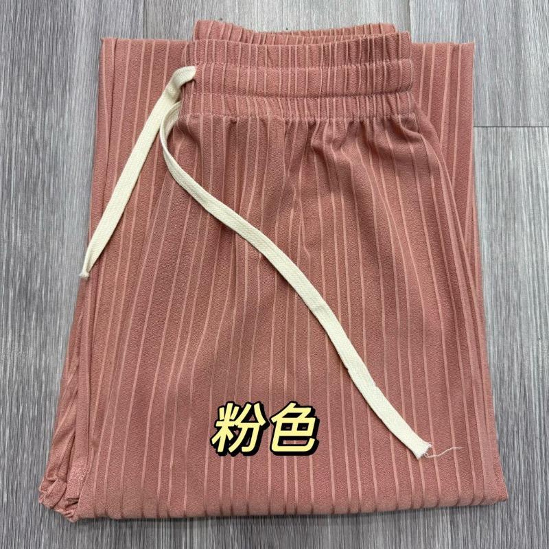 

Летние глазированные брюки широкого кроя, ленивый ветер, ледяной шелк, пит, повседневные брюки с универсальной высокой талией и тонкими брюками в пол One Size розовый