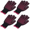 4 szt. Rękawice żaroodporne Rękawice odporne na wysokie temperatury Rękawice zapobiegające poparzeniom z silikonowymi wypustkamiRóżowe