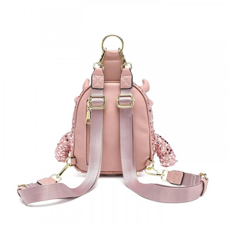 Womens Multi-functional Fashion Sequins Backpack Cute Cartoon Chest Bag Daily Use