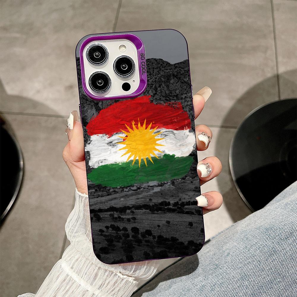 Kurdistan Flag Purple Translucent Mobile Phone Case for iPhone 17 16 15 14 13 12 11 X XR XS Air Pro Max Plus Colorful Cover