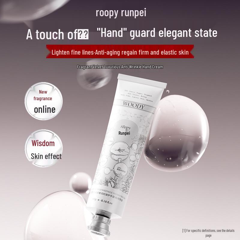 Anti-Wrinkle Moisturizing Hand Cream – Velvet Scent, Long-lasting Hydration.