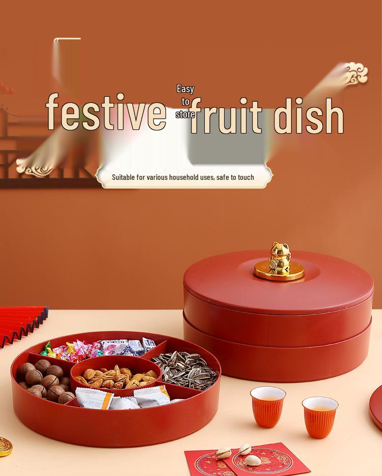 Zuhause Wohnzimmer Obst- und Snack-Präsentationsbox - Festliche Obstplatte & Süßigkeitenbox