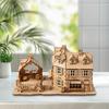 OUZEY DIY Architectural Model Kits 3D Wooden Puzzle WW2 House Military Building Desk Decoration Gifts for Men and Adults