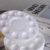10-Well Round Watercolor Palette, 17cm, Large Mixing Dish, Student Art Supplies, PP Plastic