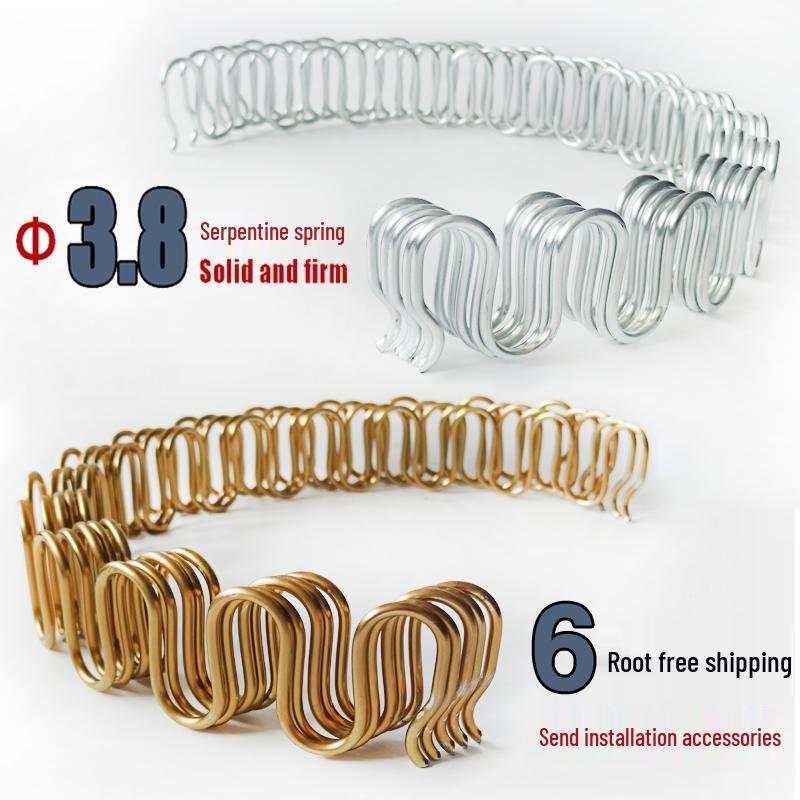 Enhanced Gold & Silver Sofa Spring Repair Kit with Zigzag, Arch, Pull, and Flat Springs – Versatile Solution for Sagging Sofas