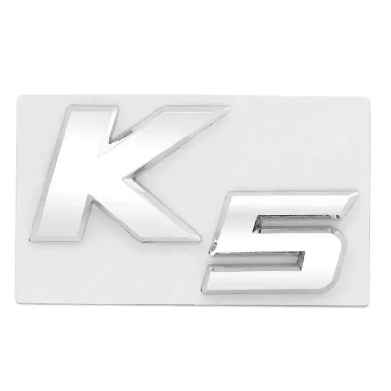 VSRA4 3D Metal Chrome Black K2 K3 K4 K5 KX7 Letters Logo Rear Boot Trunk Emblem Badge Sticker for Kia Car Styling Accessories
