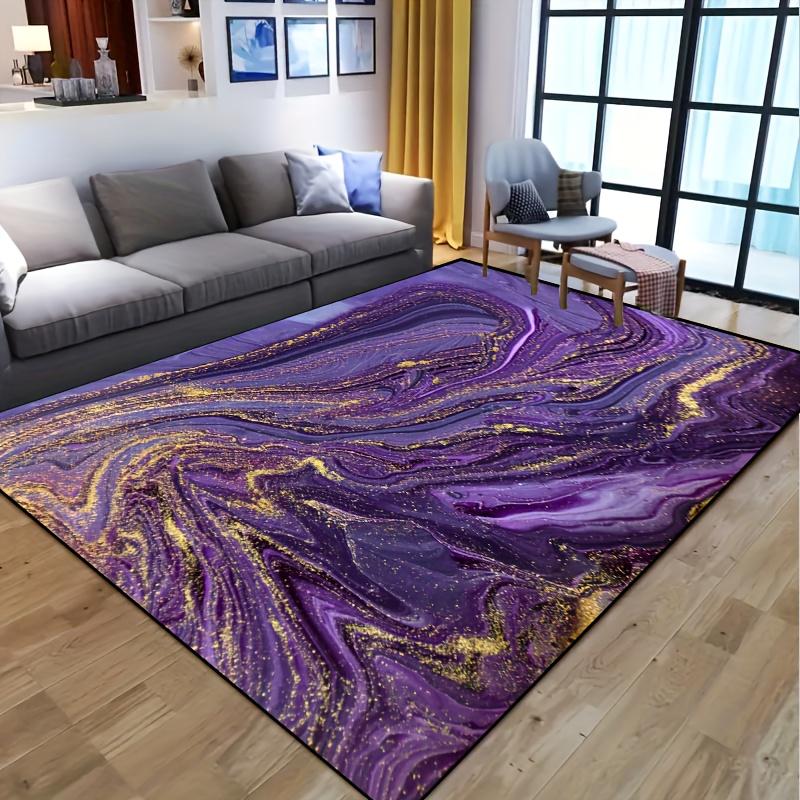Purple Non Slip Rug, Machine Washable Mat, Large Size Options, Perfect for Entryway Living Room Bedroom, Stylish Home Decor