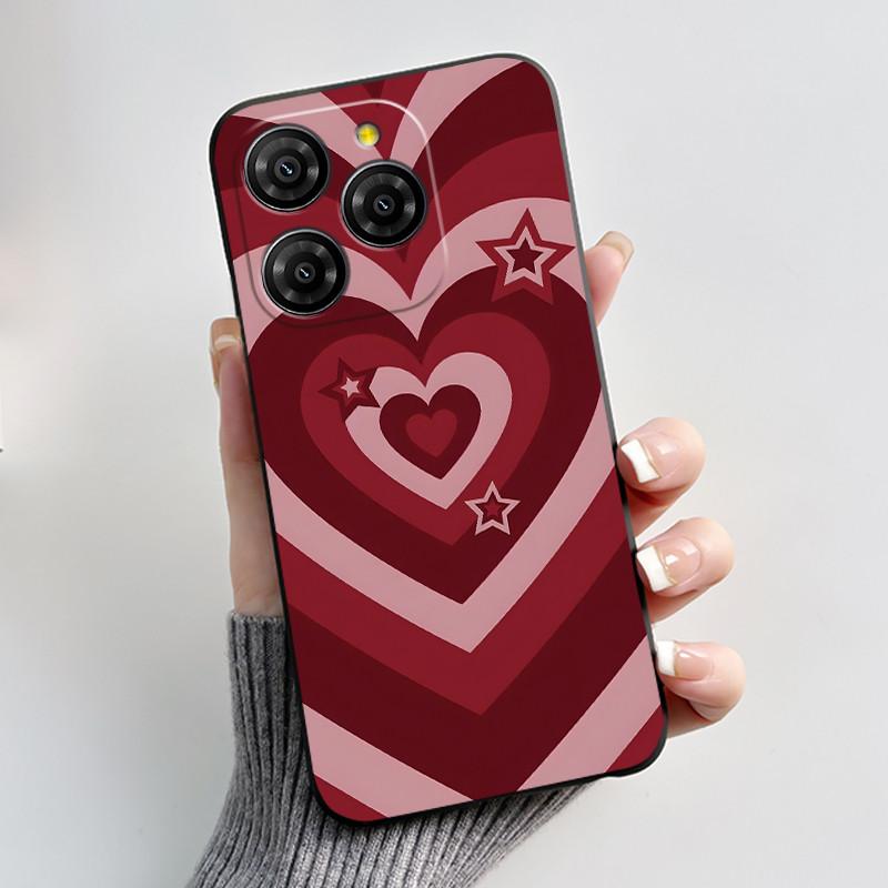 For Blackview Shark 9 5G Case Cute Funny Love Heart Rabbit Soft Silicone Protective Back Cover For Black View Shark 9 Phone Case