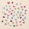 30Pcs 3D Butterfly Rhinestone Nail Art Decorations Mixed Color for Gel Acrylic Natural Nails DIY Beauty Set