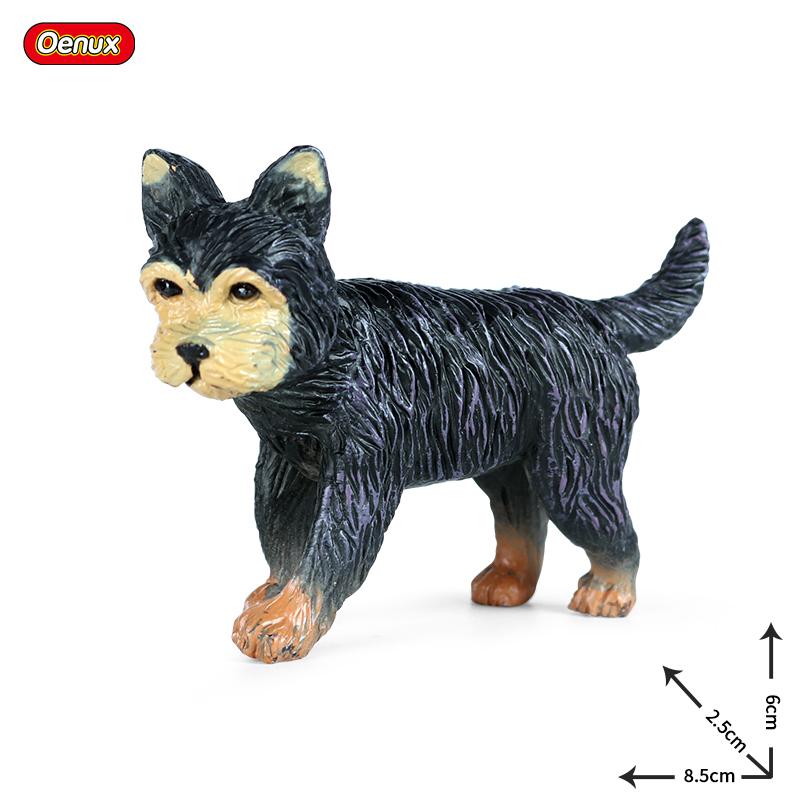 Oenux Kitty Dog Animals Model Action Figure Siamese Husky Pug Rottweiler Puppy Figurines PVC Cute Collection Toy Kids Gift