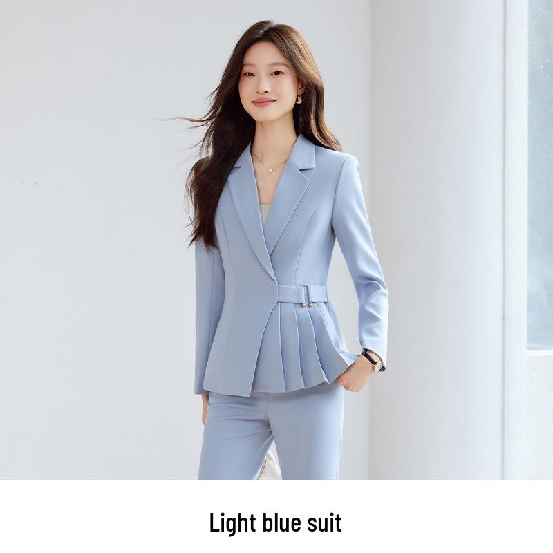 2025 Autumn Apricot Women's Suit Set: Professional Attire for Hotel and Jewelry Store Managers