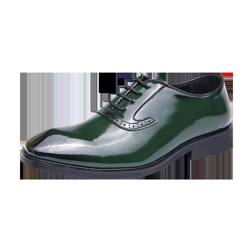 Foreign Trade Men's Leather Shoes Men's British Style Simple Glossy Formal Wear Business Derby Men's Haircut Commuter Men's Shoes