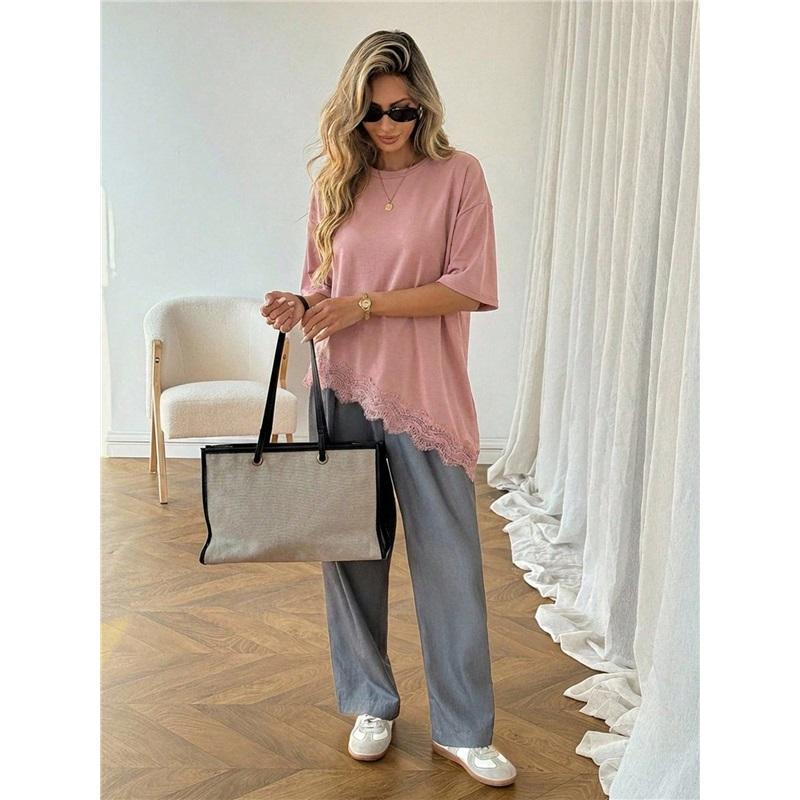 T-Shirt for Women Summer Leopard Plus Size Long Sleeve Top Round Neck Casual Stretch Loose-Fit T-Shirt