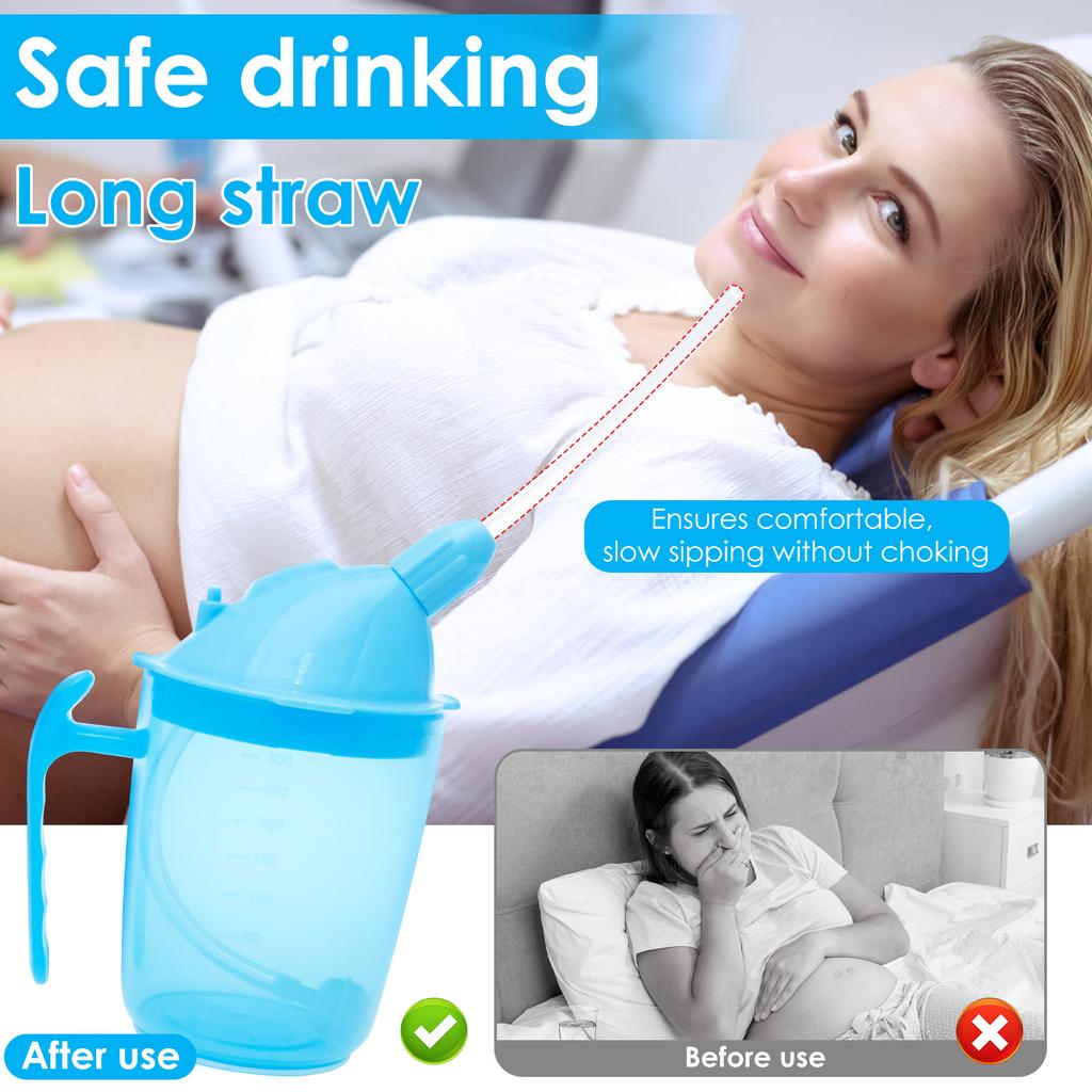 Kubek niekapek dla dorosłych 350 ml, Kubek niekapek dla seniorów, Praktyczny kubek niekapek dla seniorów zapobiegający zadławieniu, Kontrolowany przepływ dla seniorów