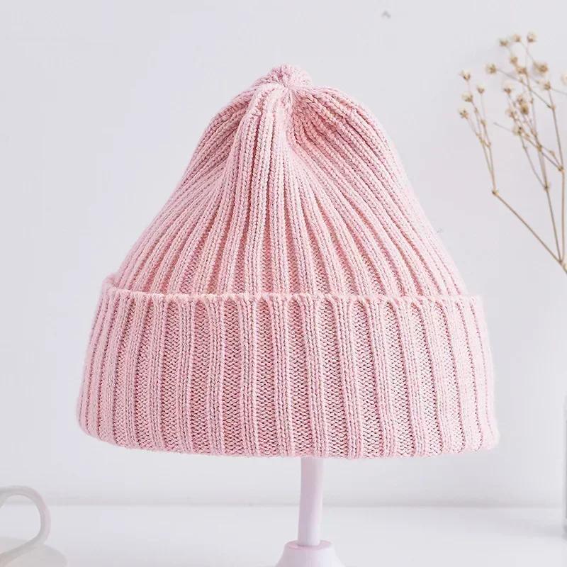 Korean Kids Hats for Girls Boys Crochet Bonnet Toddler Girl Cap Children Baby Photography Props Children Accessories Stuff