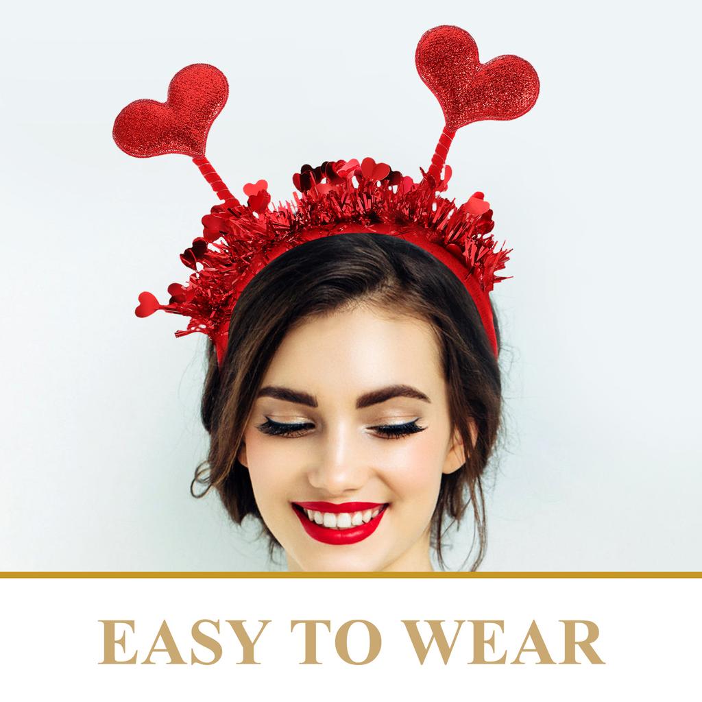 Valentine's Day Heart Headband Cute Festive Headwear Cupid Costume Accessory Christmas Valentines Day Props Hair Accessories