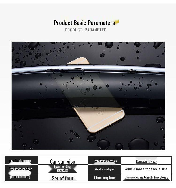Car Rain and Sun Visors for Haval Models: H6, H2, F7, H5, and Third Generation H7, H4, H9, M6.