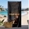 Asciugamano da Spiaggia Personalizzato Lando Norris, Stampa il Tuo Nome Testo Asciugamano Leggero Assorbente per Nuoto Viaggio