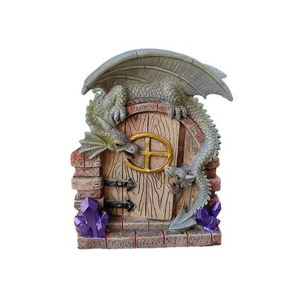 1pc NOUVEAU Mignon Petit Dragon Gardien Sculpture Figurine Jardin Décoration Maison Ornement en Résine Décor Extérieur