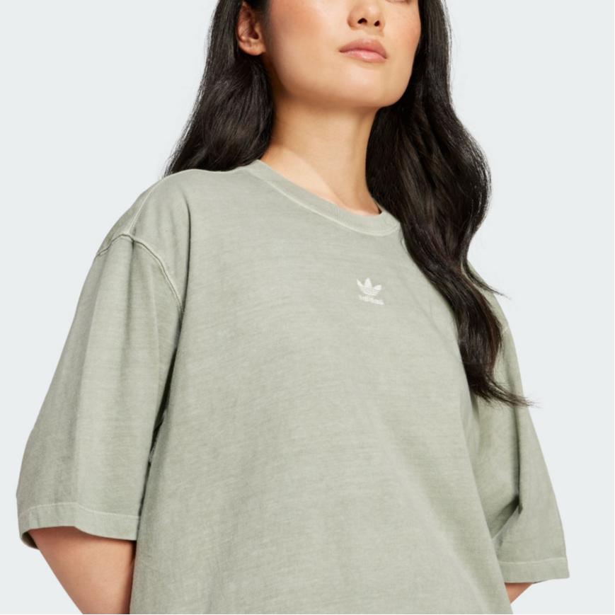 adidas Originals Comfortable Sports Casual Short Sleeve T-Shirt Women Tops Light-Green JD5344